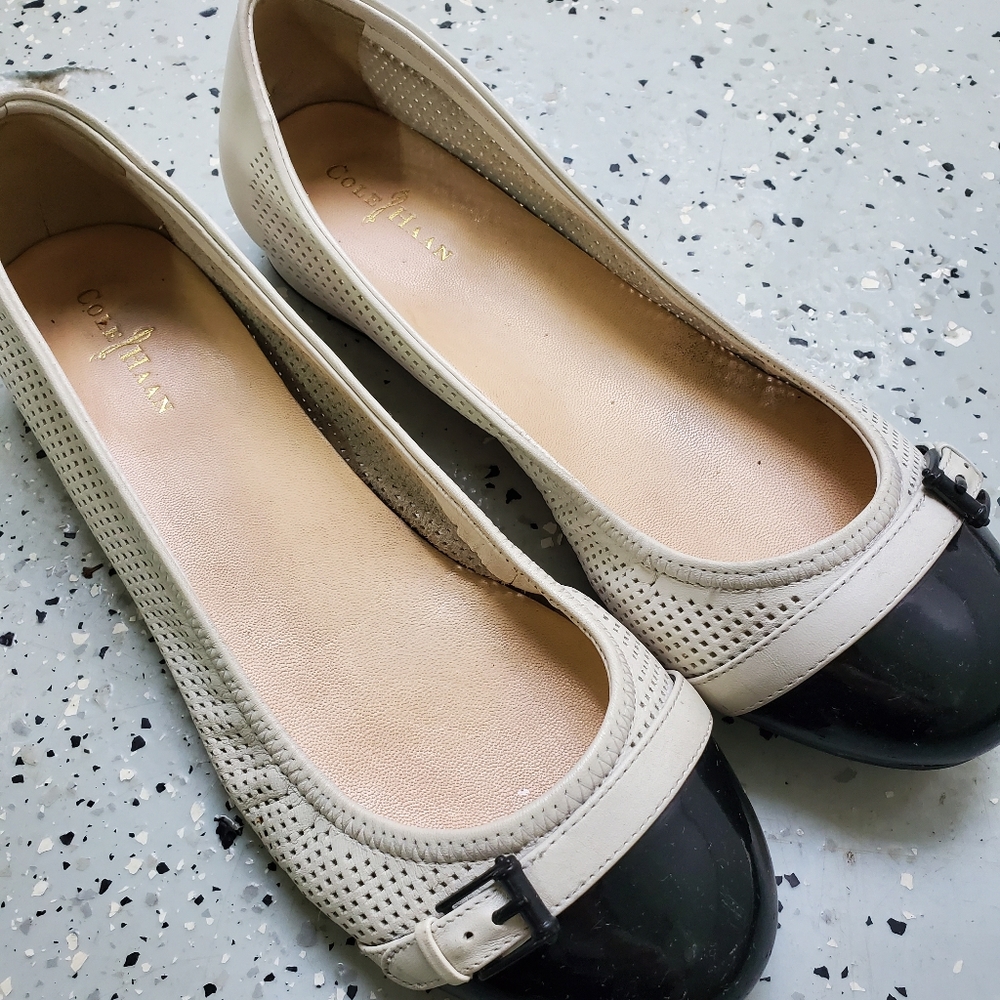 Off-white and black Cole haan/nike air flats